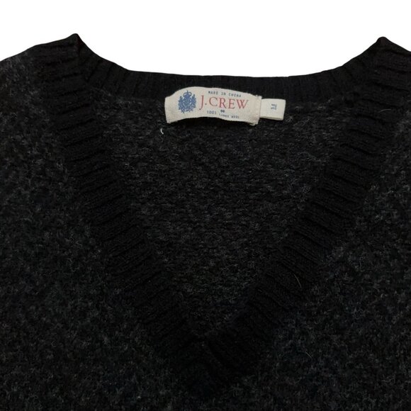J.Crew Vest Mens Size M (Fits S) 100% Lambs Wool Pullover V-Neck Gray - Picture 3 of 5
